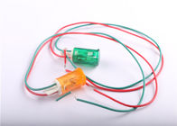 Pequeña lámpara del verde de los indicadores luminosos 12v 24v 220v del alto rendimiento con dos alambres rojos